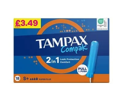 Tampax Super Plus 6 x 18s