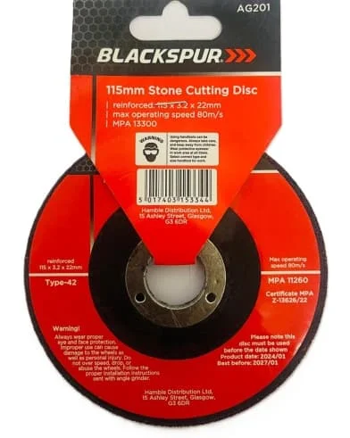 BS Stone Cutting Disc 115mm 1