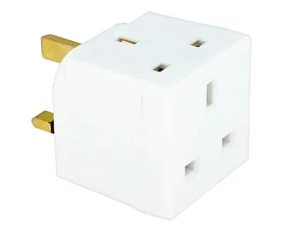 Status 2 Way Non Fused Adaptor White in CDU 1s