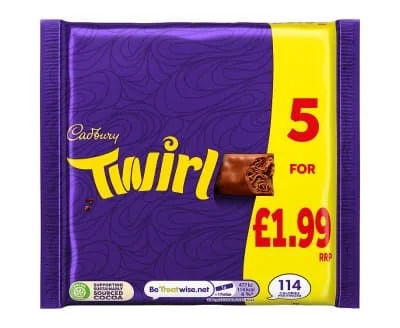 Cadbury's Twirl Bar 5PK 20 x 5x21.5g