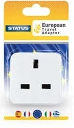 Status European Travel Adaptor Each