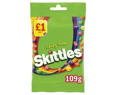 Skittles Crazy Sours 14 x 109g