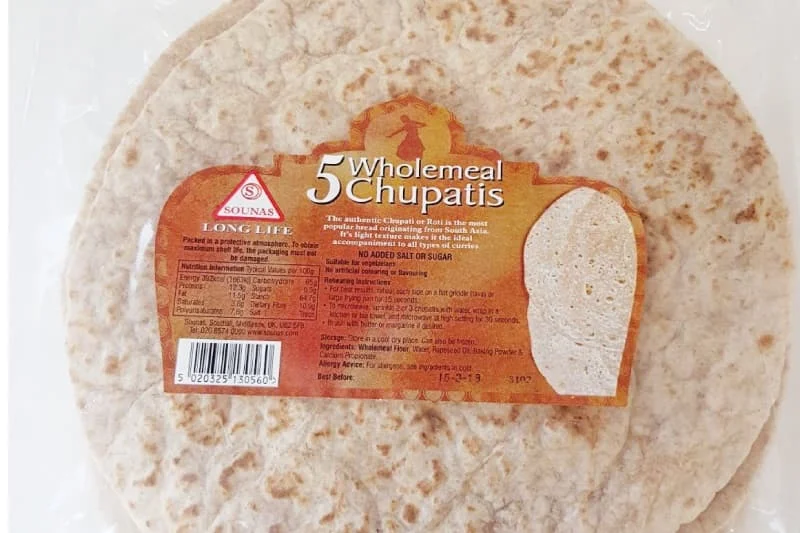 Sounas Brown Chapatis (Wholemeal) 5s