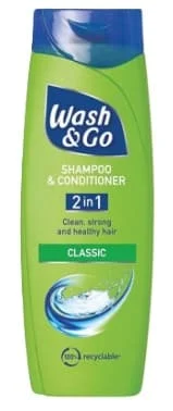 Wash & Go 2in1 Classic Shampoo 6 x 400ml