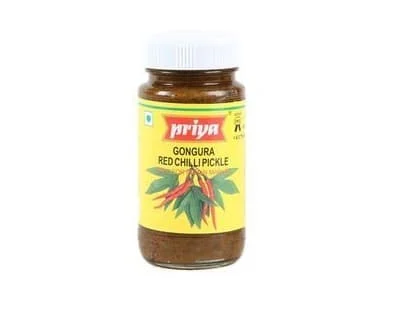 Priya Gongura Red Chilli Pickle 12 x 300g