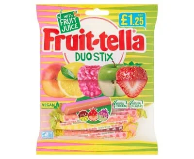 Fruittella Duo Fruit Stix Vegan 12 x 135g