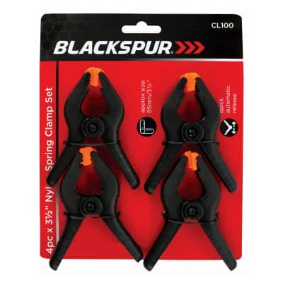 Blackspur Nylon Spring Clamp Set 1s