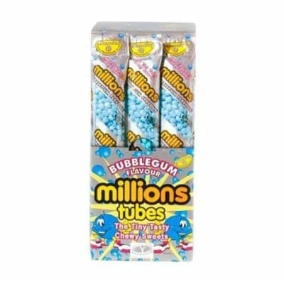 Millions Tube Bubble Gum 12 x 55g