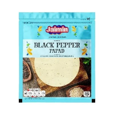 Jaimin Papad - Black Pepper 10 x 200g