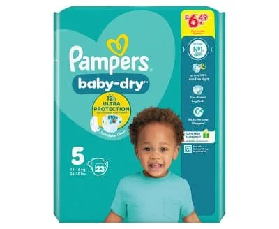 Pampers Baby Dry Nappy S5 4 x 23s