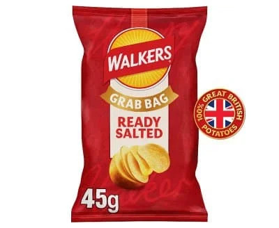 Walkers Ready Salted Grabs 32 x 45g