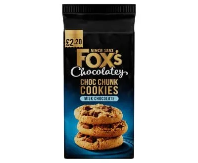 Foxs Fab Milk Choc Cookies 8 x 180g