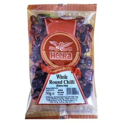 Heera Ex Hot Whole Round Chilli 20 x 50g