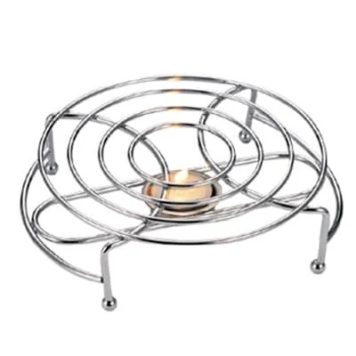 Apollo Chrome Food Warmer Single Round 1s