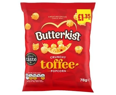Butterkist Toffee Popcorn 1.35 15 x 78g