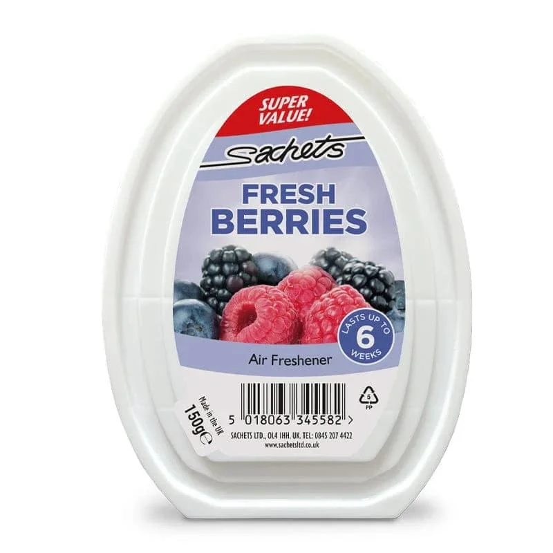 Sachets Gel Air Freshner Fresh Berries 12 x 150g
