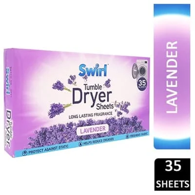 Swirl Lavender Tumble Dryer Sheets 35s