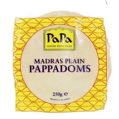 Papa Plain Papadoms 10x250g