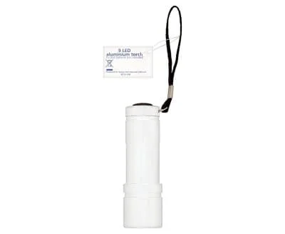 Status 9 LED Aluminium Torch Blue/Silver Single