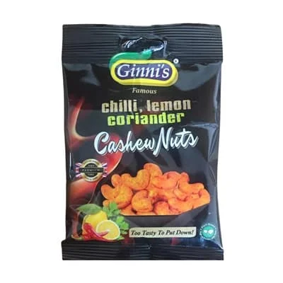 Ginni Chilli Lemon & Coriander Cashewnuts 10 x 55g
